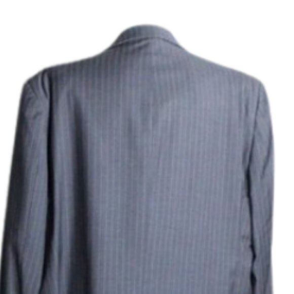 CHAPS 46R Men's 100% Wool Gray Pinstripe Suit Jacket Blazer - Picture 4 of 8